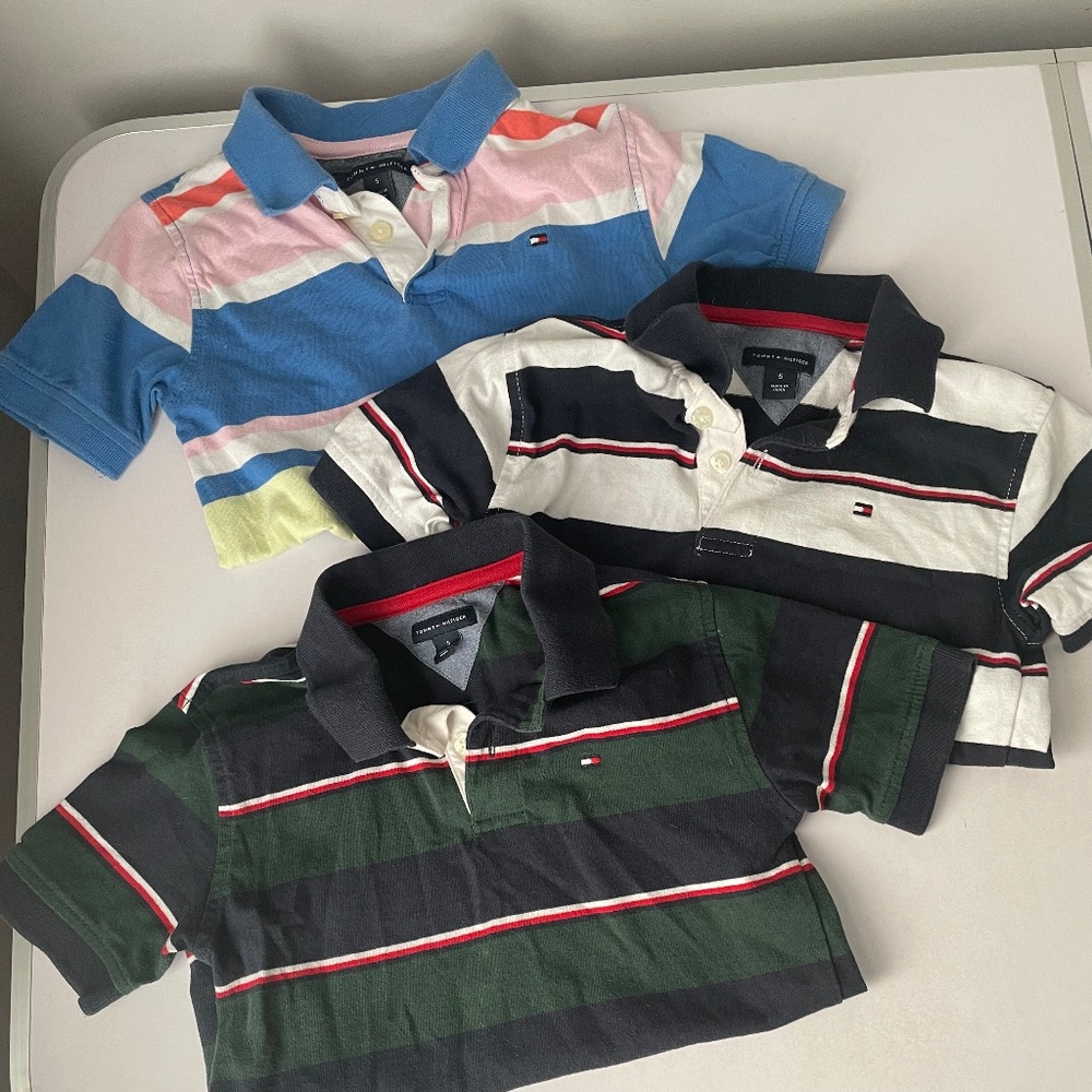 lot of 3 polo Tommy Hilfiger size 5 shirts